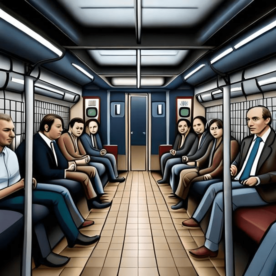 An image of a crowded subway car
